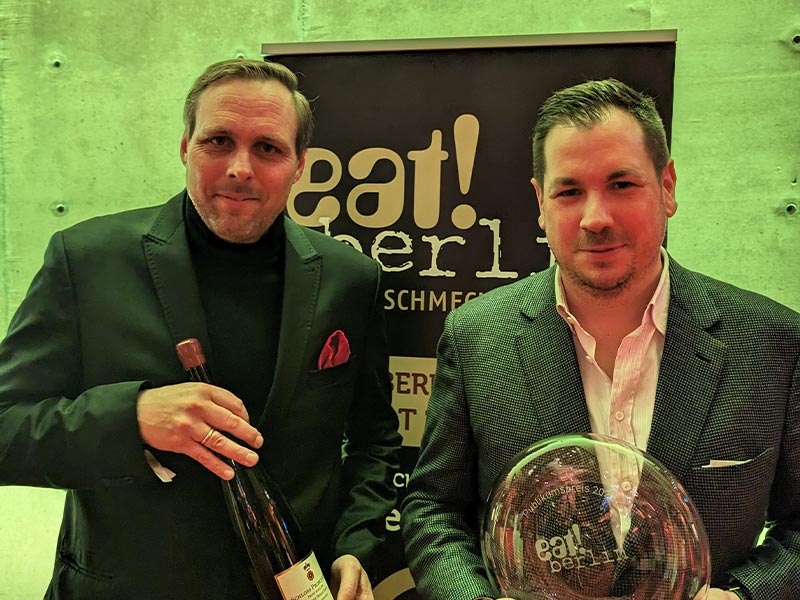 Laudator Florian Glauert und Preisträger Michael Köhle © eat! berlin 2023